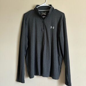 Men’s large under armour gray heatgear long sleeved shirt